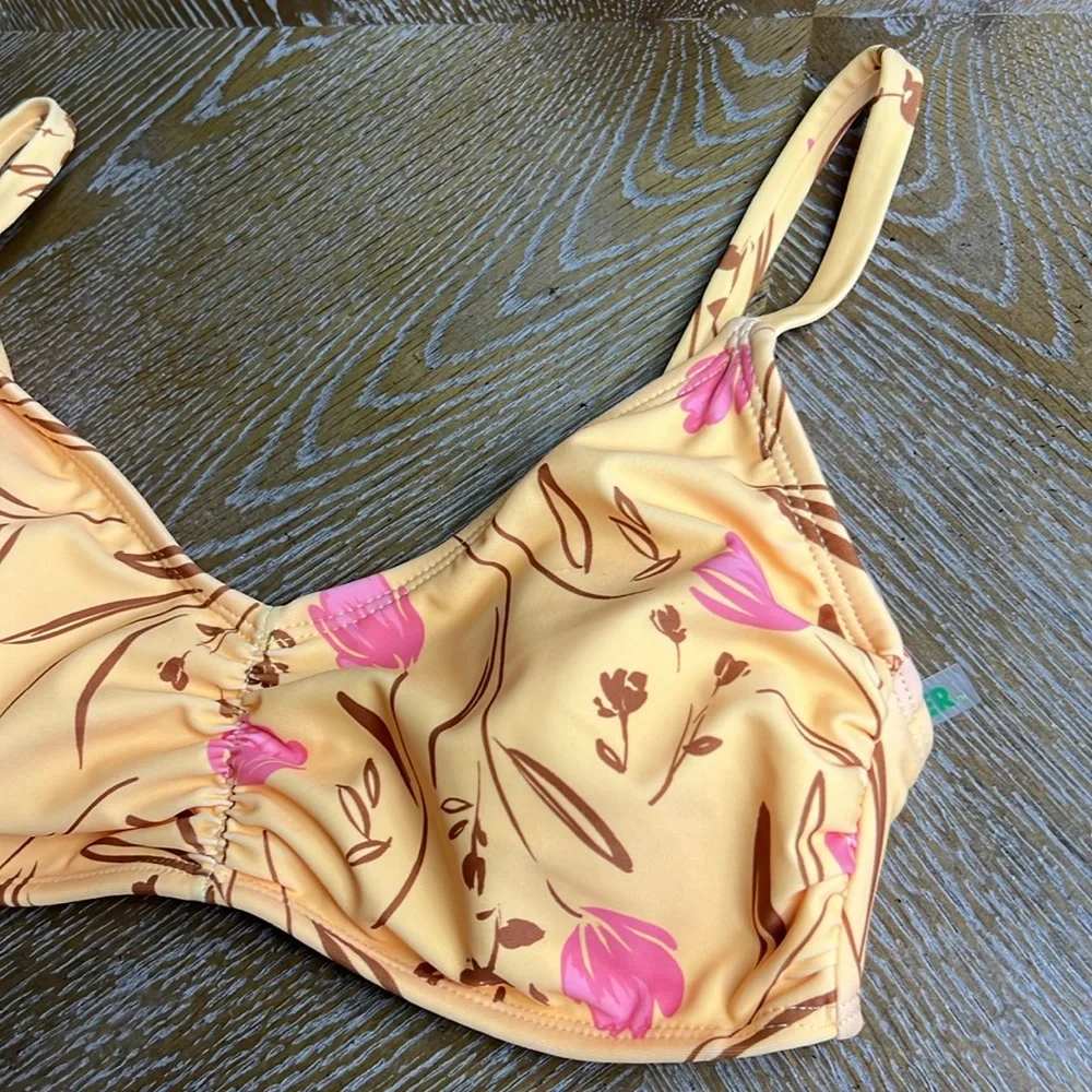 SANDFLOWER Yellow Cinched Bralette S